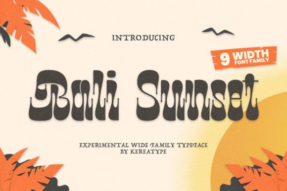 Bali Sunset Display Font: Psychedelic Type for Campaign Creatives