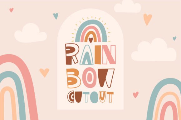 Rainbow Cutout: A Whimsical Display Font for Campaigns