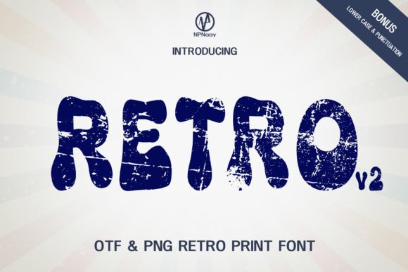 Retro V2 Display Font Gives Handmade Products a Bold Vintage Personality