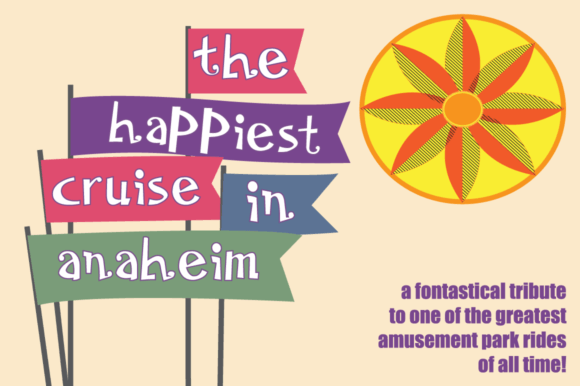 The Happiest Cruise in Anaheim Hollow Font for Web Design