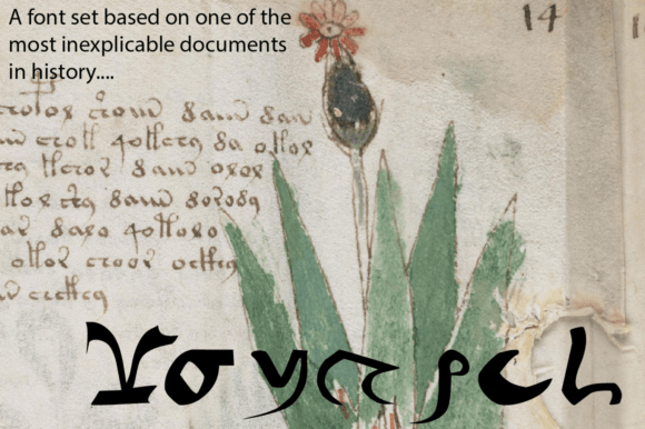 Voynich – Etched: An Alien Display Typeface for Web